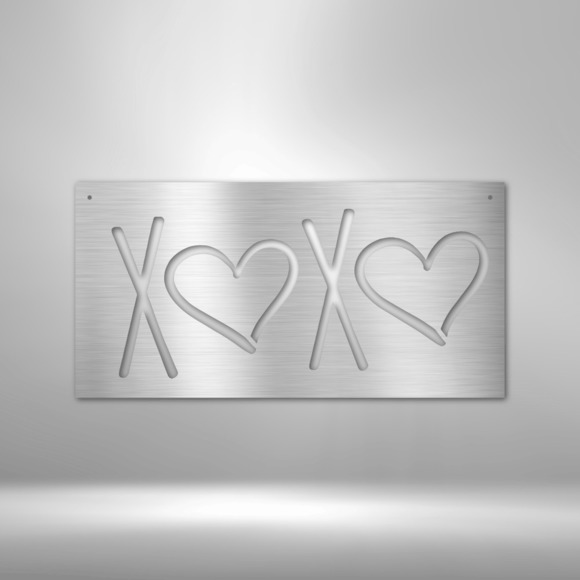 XOXO Steel Sign Laser Cut Powder Coated Home & Office Metal Wall Decor Multiple